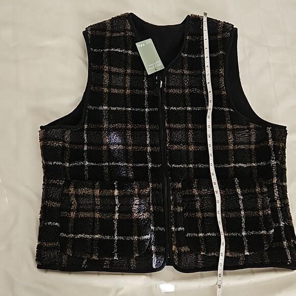 H&M Men's Outerwear Zip-Up Vest Large Black/ Gray - Picture 13 of 16